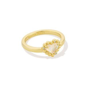 Kendra Scott -  Anna Framed Band Ring - White/Gold Si White/Gold